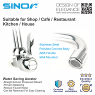 Sinor S-1003-W Kitchen Faucet Stainless Steel Wall Mounted Sink Tap  - Image 4