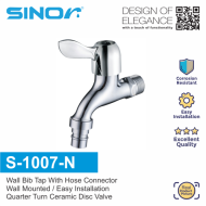 Sinor S-1007-N Bathroom Faucet Wall Bib Tap Washing Machine Tap