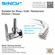 Sinor S-1103-W Stainless Steel Spout Kitchen Sink Tap-Wall - Image 4