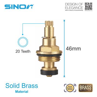 S-201-2 Sinor S-201 Full Turn Rubber Disc Valve (2pcs) Water Faucet Replacement Cartdridge - Image 7