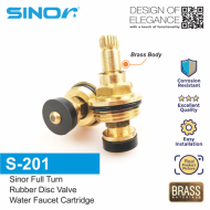 Sinor S-201 Full Turn Rubber Disc Valve (2pcs) Water Faucet Replacement Cartdridge - Image 2