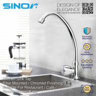 Sinor S-203-P Diamond Handle Kitchen Faucet Pillar Mounted Sink Tap - Image 3