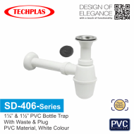 Techplas SD-406-series Pvc Bottle Trap With Waste & Plug Bathroom And Kitchen Basin Bottle Trap
