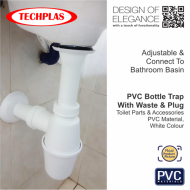 Techplas SD-406-series Pvc Bottle Trap With Waste & Plug Bathroom And Kitchen Basin Bottle Trap - Image 4