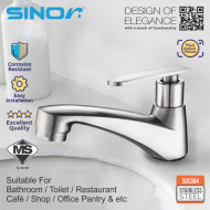 SINOR SS-2015 SUS304 Stainless Steel Pillar Kitchen and Bathroom Faucet Water Saving Basin Tap - Image 3