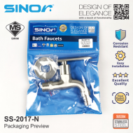 Sinor SS-2017-N SUS304 Stainless Steel Wall Bib Tap With Hose Connector - Image 4