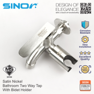 SINOR SS-2018-U SUS304 Stainless Steel Wall-Mounted Kitchen and Bathroom Faucet Water Saving  Two Way Tap With Hand Bidet Holder  Code: SS-2018-U - Image 6