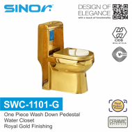 Sinor SWC-1101-G One Piece Wash Down Pedestal Water Closet Bathroom WC