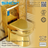 Sinor SWC-1101-G One Piece Wash Down Pedestal Water Closet Bathroom WC - Image 5