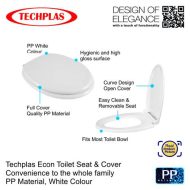 Techplas WCA-100-W Econ Toilet Seat & Cover Bathroom Toilet Seat Cover - Image 3
