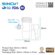 Sinor WFA-126-S Faucet Diverter 1/4 Inches 1 Way Diverter - Image 5