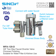 Sinor WFA-129-D Faucet Diverter 3/8 Inches 2 Way Diverter - Image 3