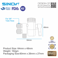 Sinor WFA-129-D Faucet Diverter 3/8 Inches 2 Way Diverter - Image 6