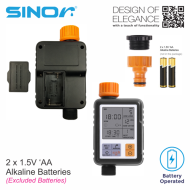 Sinor WFA-AT Auto Timer Gardening Timer Water Filter Auto Backwash Hose End Irrigation Controller - Image 4