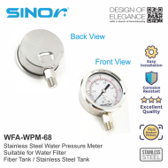 Sinor WFA-WPM-68 Stainless Steel Water Pressure Meter Suitable For Sand Filter - Image 4