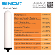 Sinor WFR-51 Ceramic Filter Refill Non Carbon Water Filter Refill Cartridge - Image 5