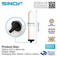Sinor WFR-51 Ceramic Filter Refill Non Carbon Water Filter Refill Cartridge - Image 7
