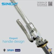 Sinor B-1012-P Fionic Chrome Handle Flexible Spout Pillar Faucet Water Saving Sink Tap - Image 5