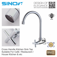 Sinor B-1023-W Cross Handle Kitchen Sink Tap - Image 4