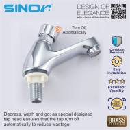 Sinor B-2901-P Self Closing Basin Tap - Pillar Mounted - Image 4