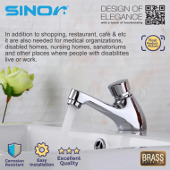 Sinor B-2901-P Self Closing Basin Tap - Pillar Mounted - Image 3