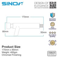 Sinor B-2902-W Self Closing Wall Bib Tap - Image 8