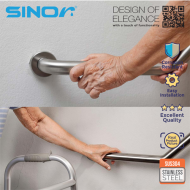 Sinor BF-214 SUS304 Stainless Steel Bathroom safety Bended Grab Bar - Image 3