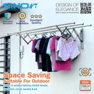 Sinor BF-6201-304 3Bar SUS304 Stainless Steel Retractable Clothes Drying Rack - Image 3