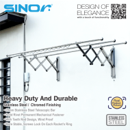 Sinor BF-6201-C 3Bar Stainless Steel Retractable Clothes Drying Rack - Image 3