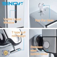 SINOR BF-801 Series Singe Soap Dispenser, Wall Mounted Soap Dispenser 500ml Black & Silver Colour - Image 7