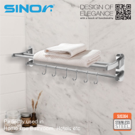 Sinor BF-9053-700-GM SUS304 Stainless Steel Foldable Wall Mounted Towel Rack - Image 3