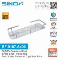 Sinor BF-9107-S400 SUS304 Stainless Steel Sand Black Single Shelve 