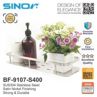 Sinor BF-9107-S400 SUS304 Stainless Steel Sand Black Single Shelve  - Image 4