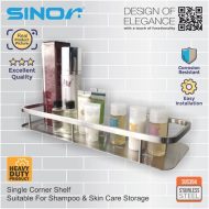 Sinor BF-9107-S400 SUS304 Stainless Steel Sand Black Single Shelve  - Image 3
