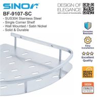 Sinor BF-9107-SC SUS304 Stainless Steel Single Corner Shelve - Image 3