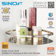 Sinor BF-9107-SC SUS304 Stainless Steel Single Corner Shelve - Image 4