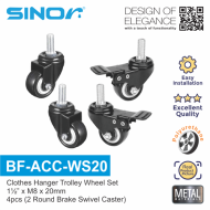 Sinor BF-ACC-WS20 Clothes Hanger Swivel Caster Wheel Set