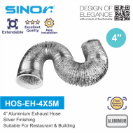 4" x 5M aluminium exhaust hose
