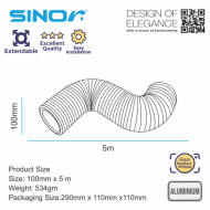 Sinor HOS-EH-4X5M Aluminium Exhaust Hose 4 inches (100mm x 5 meters) - Image 5