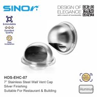 Sinor HOS-EHC-07 Stainless Steel Vent Cap - 7 inches (180mm) - Image 4