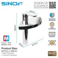Sinor M-8301H Bathroom Raised Basin Mixer - Image 6