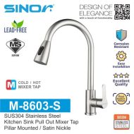 Sinor M-8603 Series SUS304 Stainless Steel Kitchen Sink Pull Out Mixer Tap - Image 2