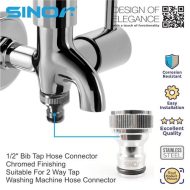 Sinor S-02-C Stainless Steel Bib Tap Nozzle Adapter  - Image 6