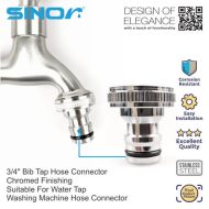 Sinor S-03-C Stainless Steel Bib Tap Nozzle Adapter  - Image 6