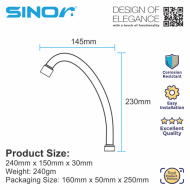 Sinor S-10 Stainless Steel Ear Spout Kitchen Sink Tap Spout - Image 5
