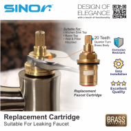 Sinor S-101-DR Quarter Turn Double Ring Ceramic Disc Head work (2pcs) - Image 3