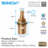 Sinor S-101-DR Quarter Turn Double Ring Ceramic Disc Head work (2pcs) - Image 7