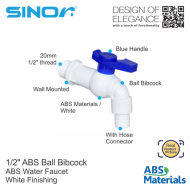Sinor SBBC-102 ABS Blue Handle Ball Bibcock (10pcs/pkt) - Image 3