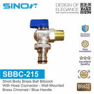 Sinor SBBC-215 Short Body Brass Ball Bibcock With Hose Connector