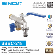 Sinor SBBC-218 Brass 2way Ball Bibcock With Hose Connector